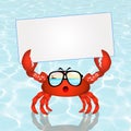 Crab with card