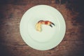 Crab claw on a plate Royalty Free Stock Photo