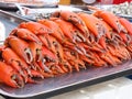 Crab claws at a fish market stall in Chinatown, Bangkok Royalty Free Stock Photo