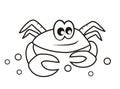 Crab - coloring book Royalty Free Stock Photo