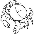Hand drawn crab doodle