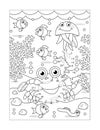 Crab dot-to-dot picture puzzle and coloring page