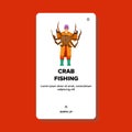 crab fishing vector