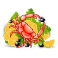 Crab food vegetable background meal