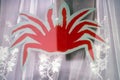 crab Hand ,drawing window cloth, decoration ,ushuaia argentina Royalty Free Stock Photo