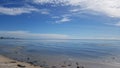 blue sky on the beach