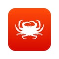 Crab icon digital red Royalty Free Stock Photo