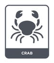 crab icon in trendy design style. crab icon isolated on white background. crab vector icon simple and modern flat symbol for web