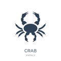 crab icon in trendy design style. crab icon isolated on white background. crab vector icon simple and modern flat symbol for web