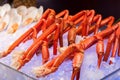 Crab legs on the ice Royalty Free Stock Photo