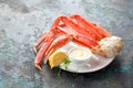 Crab legs with mayonnaise sauce