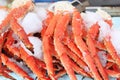 Crab legs at a seafood market