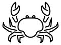 Crab line icon. Marine animal. Sea shell food