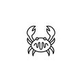 Crab line icon vector design Royalty Free Stock Photo
