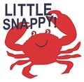 crab little snappy sea print vector & art