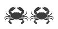 Crab logo. Isolated crab on white background