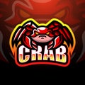 Crab mascot esport logo design