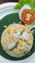 Crab meat fried rice at Thai street food market Royalty Free Stock Photo