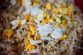 Crab meat fried rice at Thai street food market Royalty Free Stock Photo