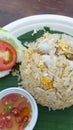 Crab meat fried rice at Thai street food market Royalty Free Stock Photo