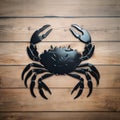 Monochromatic Metal Crab Name Sign - Industrial Design