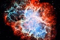 Crab Nebula. Elements of this Image Furnished by NASA