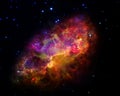 Crab Nebula. Elements of this Image Furnished by NASA