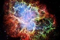 Crab Nebula. Elements of this Image Furnished by NASA