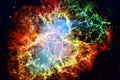 Crab Nebula. Elements of this Image Furnished by NASA