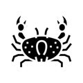 crab ocean glyph icon vector illustration