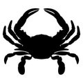 Crab Silhouette Isolated Vector Illustration