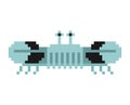 Crab pixel art. 8 bit Marine animal Vector illustration