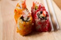 Crab roe sushi fillings Royalty Free Stock Photo