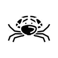 crab seafood glyph icon vector illustration