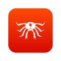 Crab seafood icon digital red Royalty Free Stock Photo