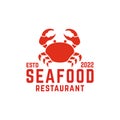 crab seafood restaurant logo vector file Royalty Free Stock Photo