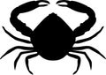 Crab silhouette isolated
