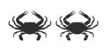 Crab silhouette. Logo. Isolated crab on white background