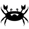 Crab silhouette sign. crab icon on white background. crab logo Royalty Free Stock Photo