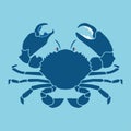 Crab silhouette sign, symbol