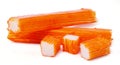 Crab Stick so delicious on white background