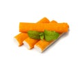 Crab Stick Isolated, Orange Crabstick Closeup, Crabmeat Food, Crabmeat Fish Sticks, Crab Sticks