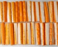 Crab Stick Isolated, Orange Crabstick Closeup, Crabmeat Food, Crabmeat Fish Sticks, Crab Sticks