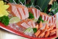 Crab stick and salmon sushi Royalty Free Stock Photo