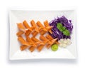 Crab Stick Set Appetizer dish with Wasabi decorate