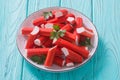 Crab sticks from fish protein