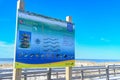 Crab trap sign at the public beach in Florida