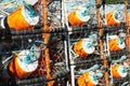 Crab traps and floats in the Yaquina marina