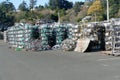 Crab traps and floats in the Yaquina marina Royalty Free Stock Photo