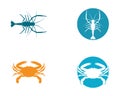 Crab vector icon